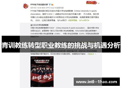 青训教练转型职业教练的挑战与机遇分析 青训教练转型职业教练的挑战与机遇分析